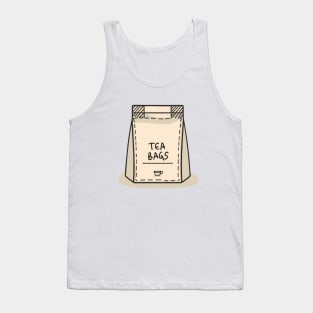 Line art of a Tea bag Tank Top